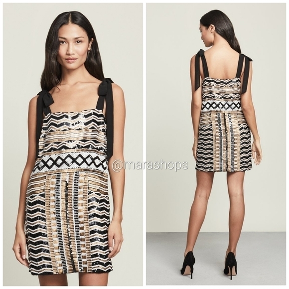 Veronica Beard Meryl Sequined Crepe De Chine Mini Dress - Picture 9 of 9